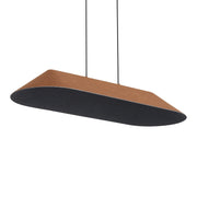 Faroe 43" Integrated LED Linear Pendant in Coffee/black