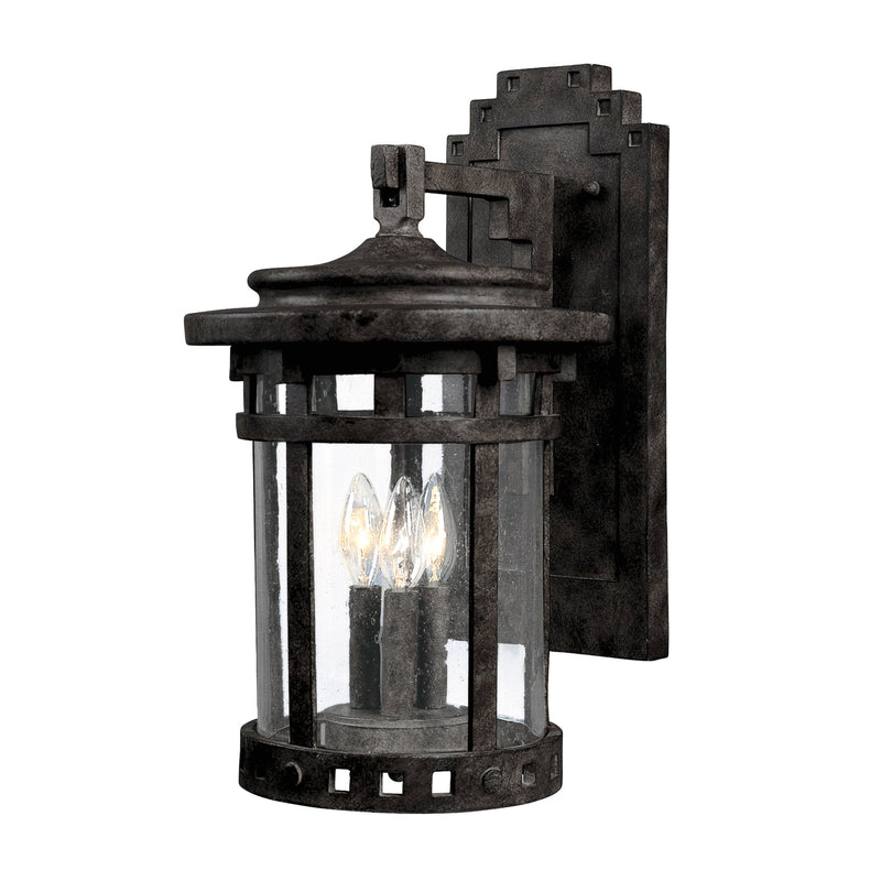 Santa Barbara Cast 20" 3 Light Outdoor Wall Lantern in Sienna