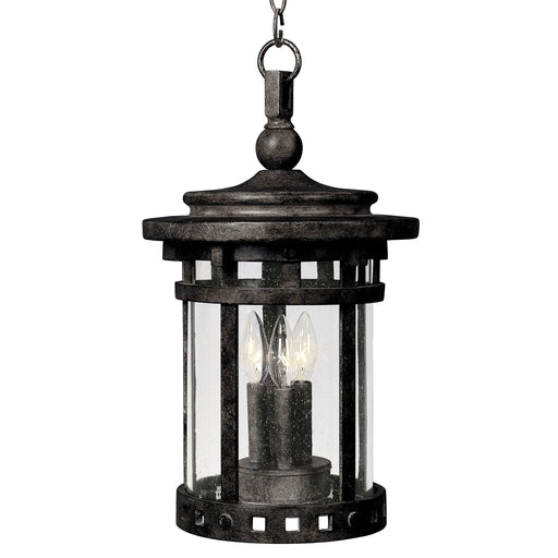 Santa Barbara Cast 3 Light Outdoor Hanging Lantern in Sienna