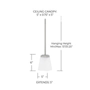 Baxley Mini Pendant in Brushed Nickel