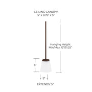 Baxley Mini Pendant in Bronze