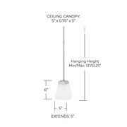 Baxley Mini Pendant in Polished Nickel