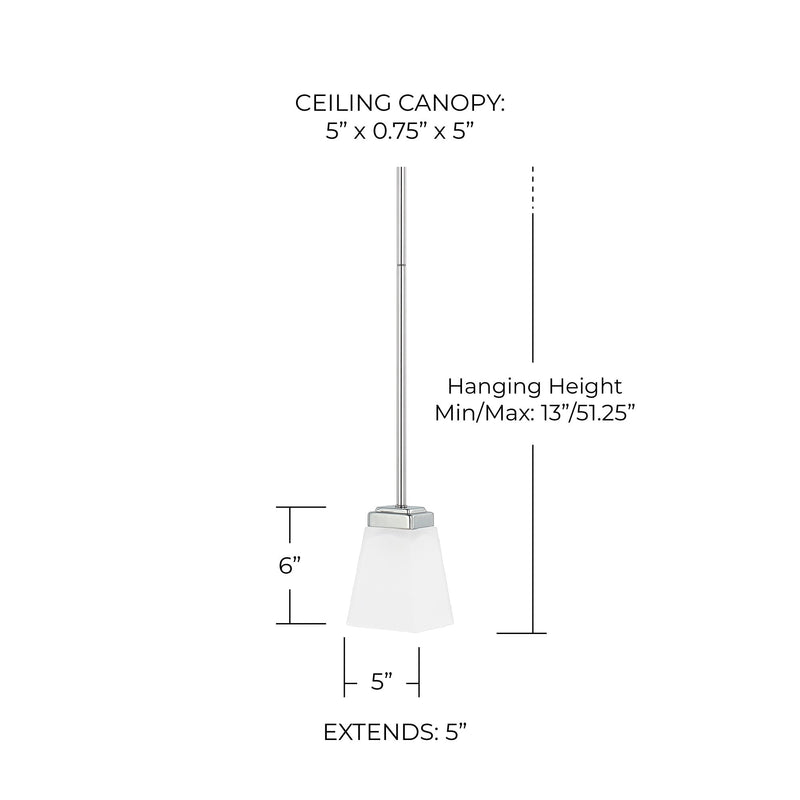 Baxley Mini Pendant in Polished Nickel