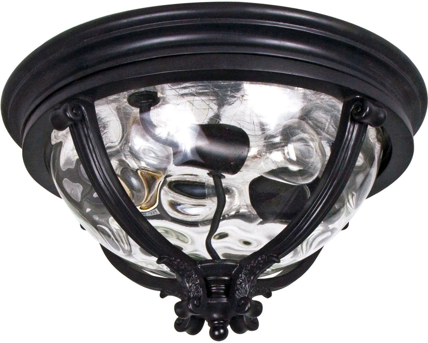 Camden VX Three Light Outdoor Ceiling Mount in Black