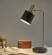 Emmett Desk Lamp in Antique Brass & Black