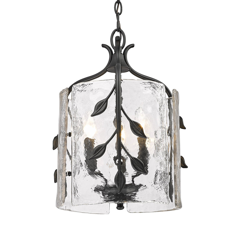Calla 3-Light Pendant in Natural Black