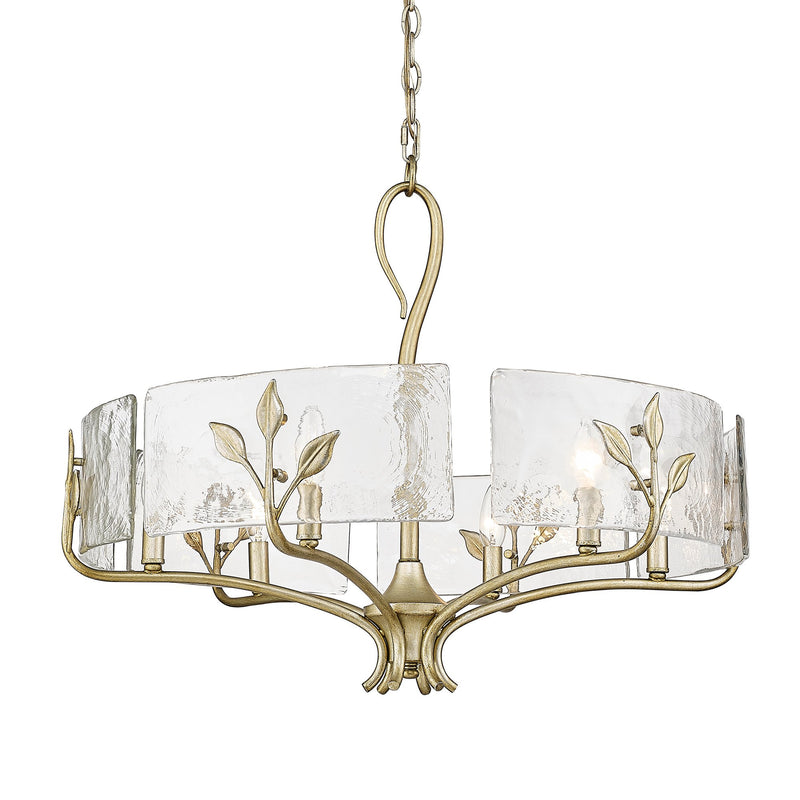 Calla 6-Light Chandelier in White Gold
