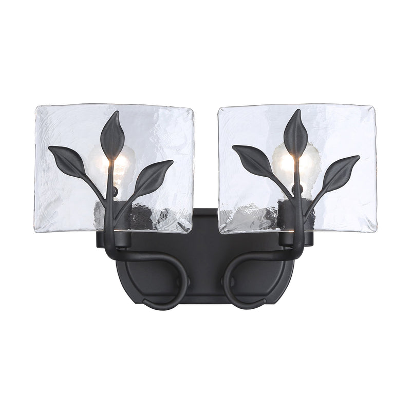Calla 2-Light Bath Vanity Light in Natural Black