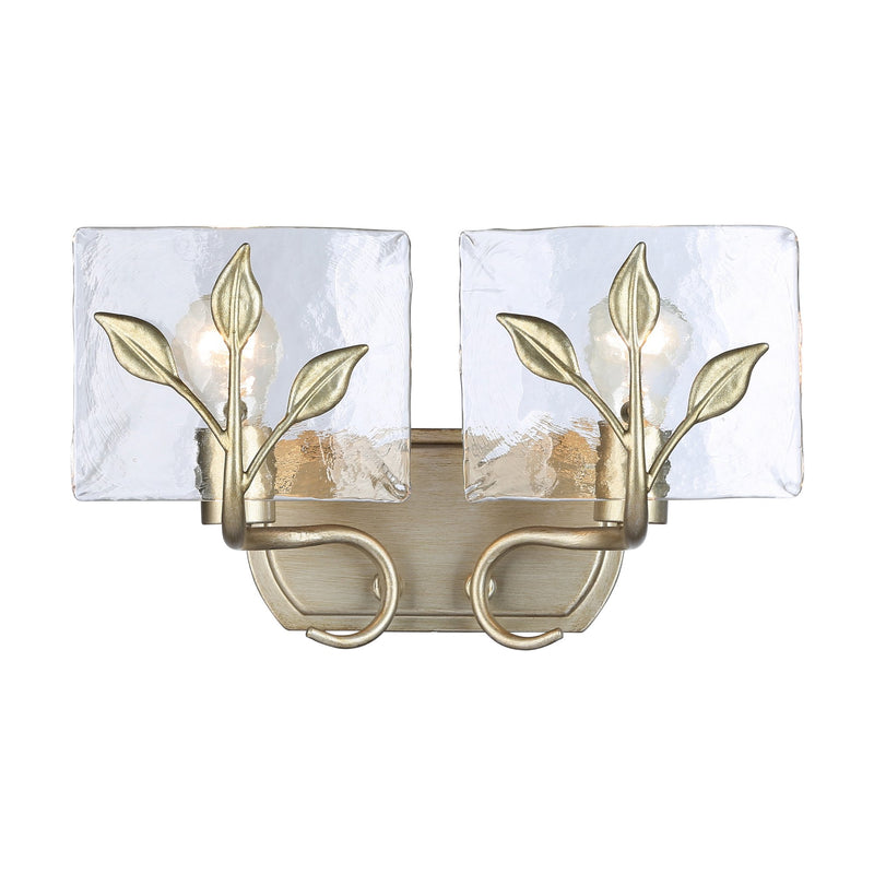 Calla 2-Light Bath Vanity Light in White Gold