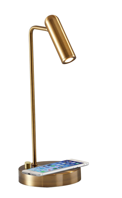 Kaye LED Desk Lamp in Antique Brass