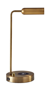 Kaye LED Desk Lamp in Antique Brass