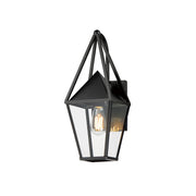 Bavaria 1 Light Small Outdoor Wall Sconce in Black