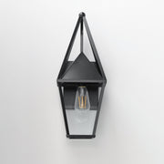 Bavaria 1 Light Small Outdoor Wall Sconce in Black