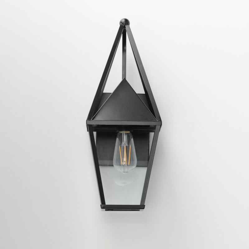 Bavaria 1 Light Small Outdoor Wall Sconce in Black
