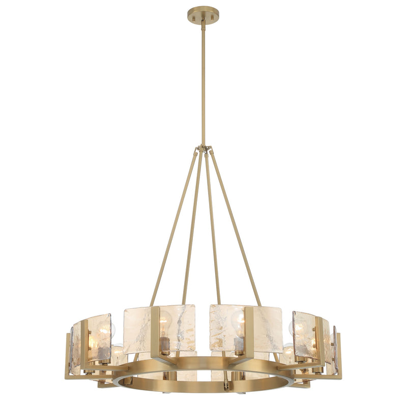 Aenon 10-Light Chandelier in Brushed Champagne Brass