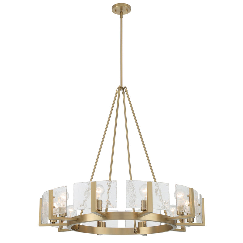 Aenon 10-Light Chandelier in Brushed Champagne Brass