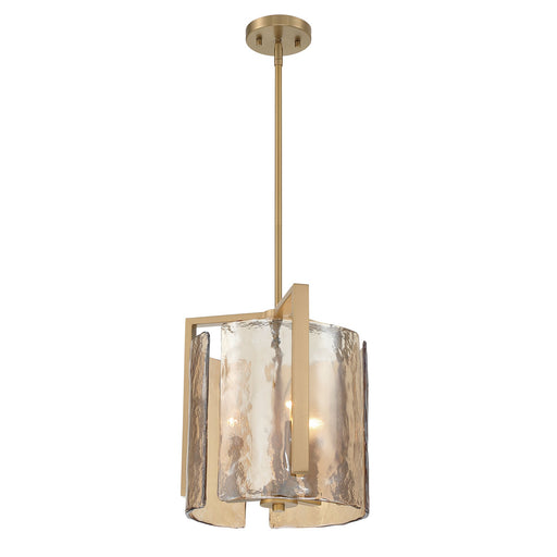 Aenon 3-Light Pendant in Brushed Champagne Brass