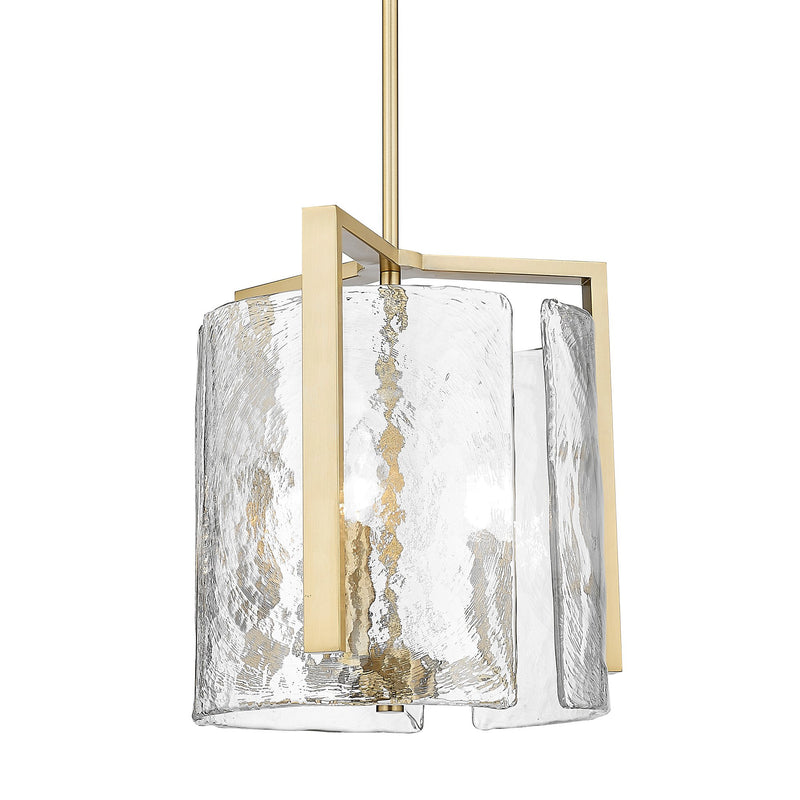 Aenon 3-Light Pendant in Brushed Champagne Brass