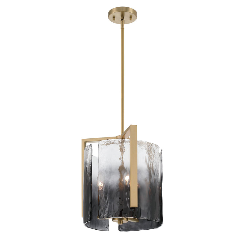 Aenon 3-Light Pendant in Brushed Champagne Brass