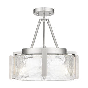 Aenon 3-Light Semi-Flush Mount in Pewter