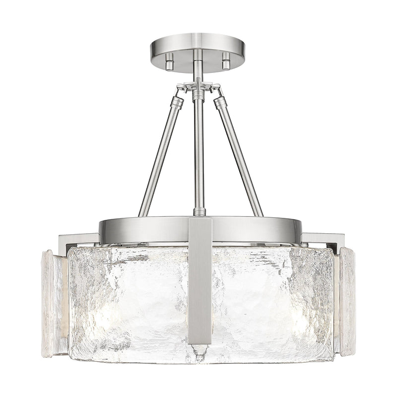 Aenon 3-Light Semi-Flush Mount in Pewter