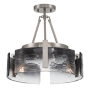Aenon 3-Light Semi-Flush Mount in Pewter