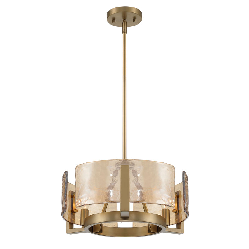 Aenon 3-Light Chandelier in Brushed Champagne Brass