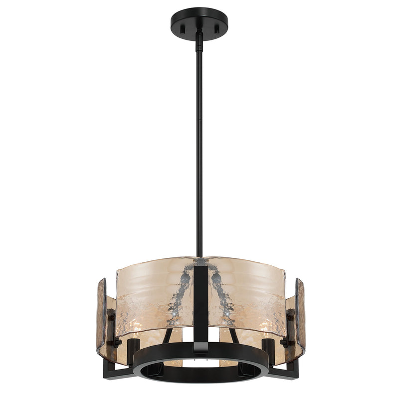 Aenon 3-Light Chandelier in Matte Black
