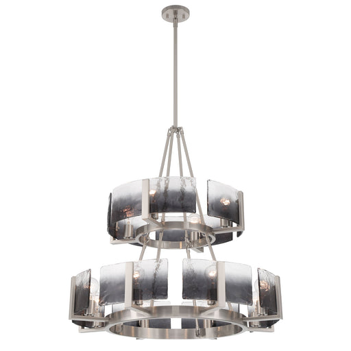 Aenon 12-Light 2-Tier Chandelier in Pewter