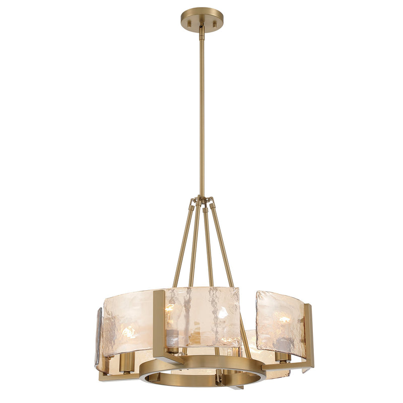 Aenon 4-Light Chandelier in Brushed Champagne Brass