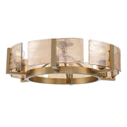 Aenon 6-Light Semi-Flush Mount in Brushed Champagne Brass