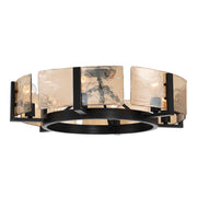 Aenon 6-Light Semi-Flush Mount in Matte Black