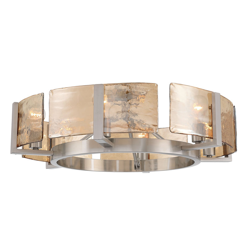 Aenon 6-Light Semi-Flush Mount in Pewter