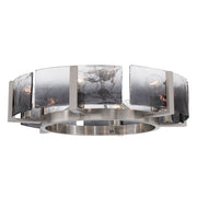 Aenon 6-Light Semi-Flush Mount in Pewter