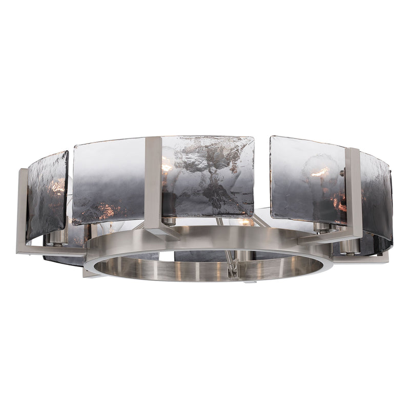 Aenon 6-Light Semi-Flush Mount in Pewter