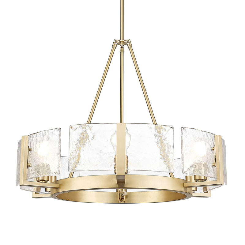 Aenon 6-Light Chandelier in Brushed Champagne Brass