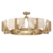 Aenon 8-Light Semi-Flush Mount in Brushed Champagne Brass