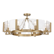 Aenon 8-Light Semi-Flush Mount in Brushed Champagne Brass