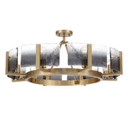 Aenon 8-Light Semi-Flush Mount in Brushed Champagne Brass