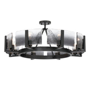 Aenon 8-Light Semi-Flush Mount in Matte Black