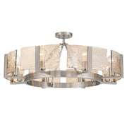 Aenon 8-Light Semi-Flush Mount in Pewter