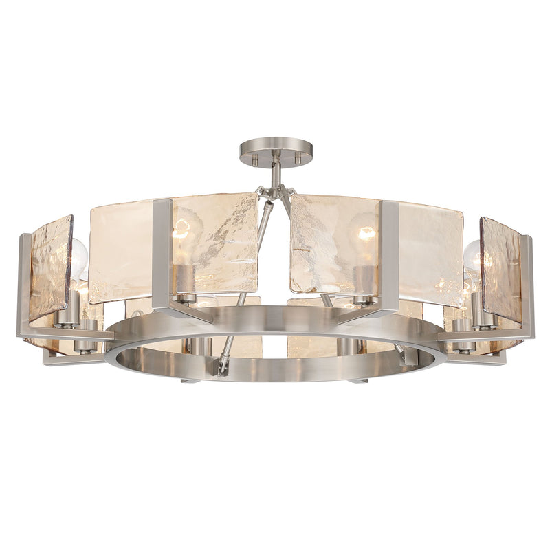 Aenon 8-Light Semi-Flush Mount in Pewter