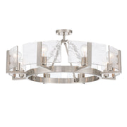 Aenon 8-Light Semi-Flush Mount in Pewter