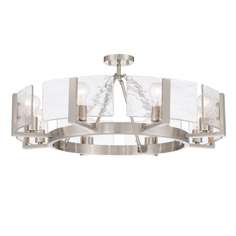 Aenon 8-Light Semi-Flush Mount in Pewter