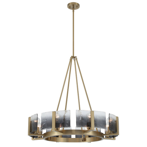 Aenon 8-Light Chandelier in Brushed Champagne Brass
