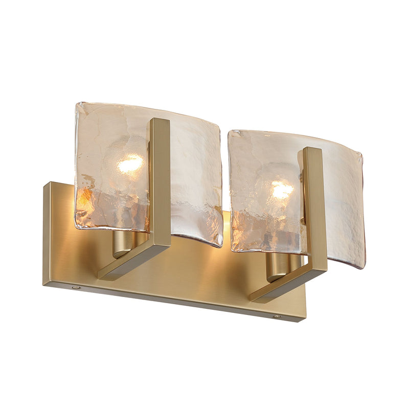 Aenon 2-Light Bath Vanity Light in Brushed Champagne Brass