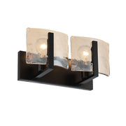 Aenon 2-Light Bath Vanity Light in Matte Black