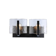 Aenon 2-Light Bath Vanity Light in Matte Black