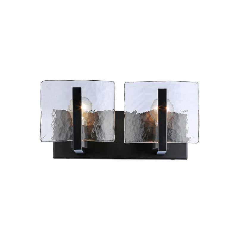 Aenon 2-Light Bath Vanity Light in Matte Black