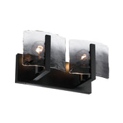 Aenon 2-Light Bath Vanity Light in Matte Black